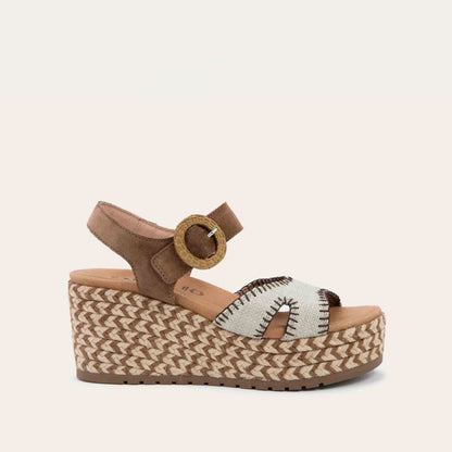 Brown Cedar Suede/Linen Raffia,35