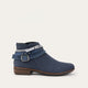 Navy Velvet Nubuck With Blue And Pewter Straps