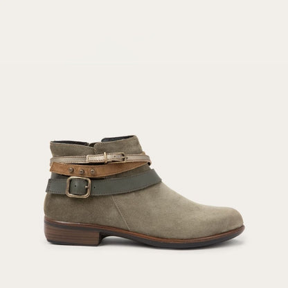 Hunter Green Suede With Green And Pewter Straps,35