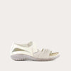 Beige Nubuck/Ivory Crinkle Patent Leather
