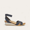 Navy Velvet Nubuck/Glass Brown