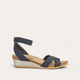 Navy Velvet Nubuck/Glass Brown