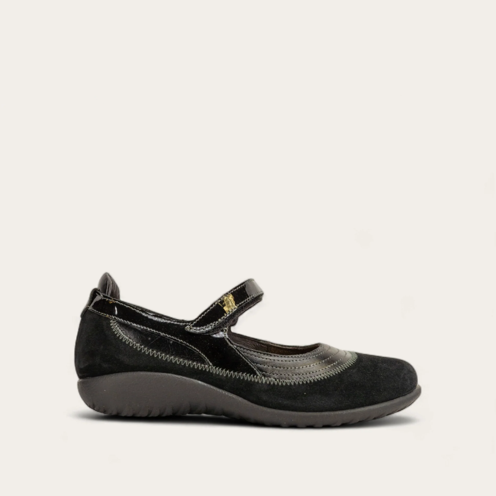 Shiny Black Lthr/Black Patent Lthr/Black Madras Lthr,35