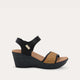 Soft Black Leather / Gold Brown Raffia