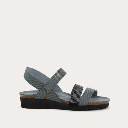 Graphite Striped Suede With Black,35