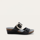 Black Crinkle Patent Leather