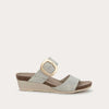 Platinum Striped Suede