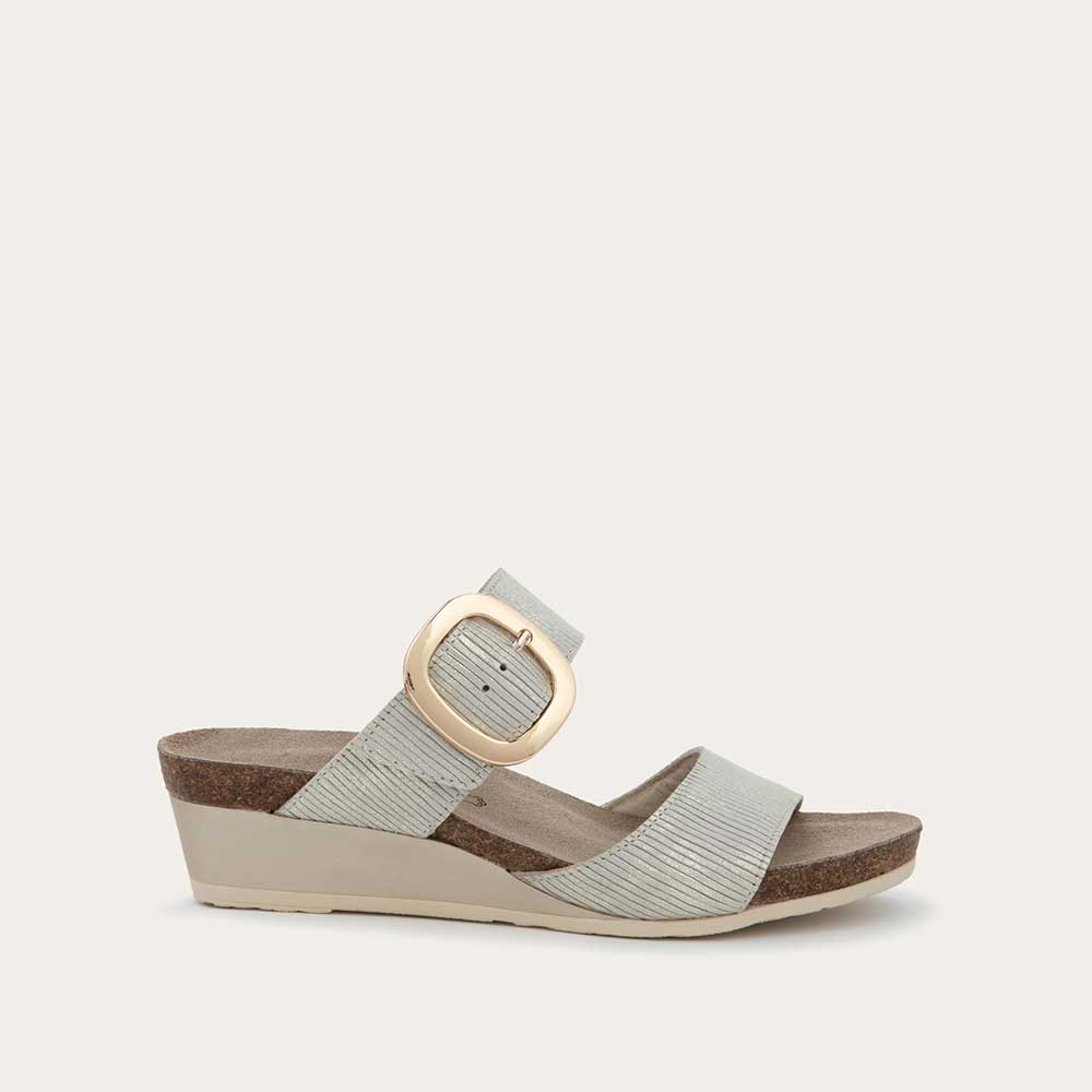 Platinum Striped Suede,35
