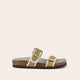 Soft White Leather/Golden Blonde Raffia