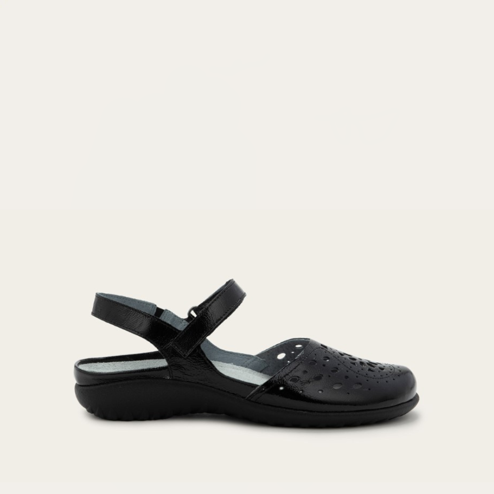 Black Crinkle Patent Leather,35