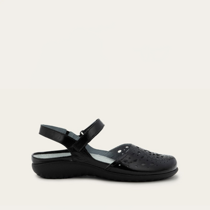 Black Crinkle Patent Leather,35