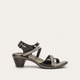 Black Madras Lthr/Black W/ Clear Rhinestones