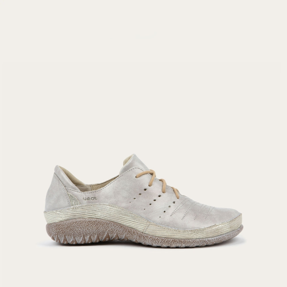 Quartz Metallic Lthr/Platinum Striped Suede,35
