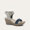 Beige Lizard Lthr/Navy Velvet Nubuck