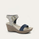 Beige Lizard Lthr/Navy Velvet Nubuck