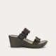 Black Madras/Black Patent Lthr