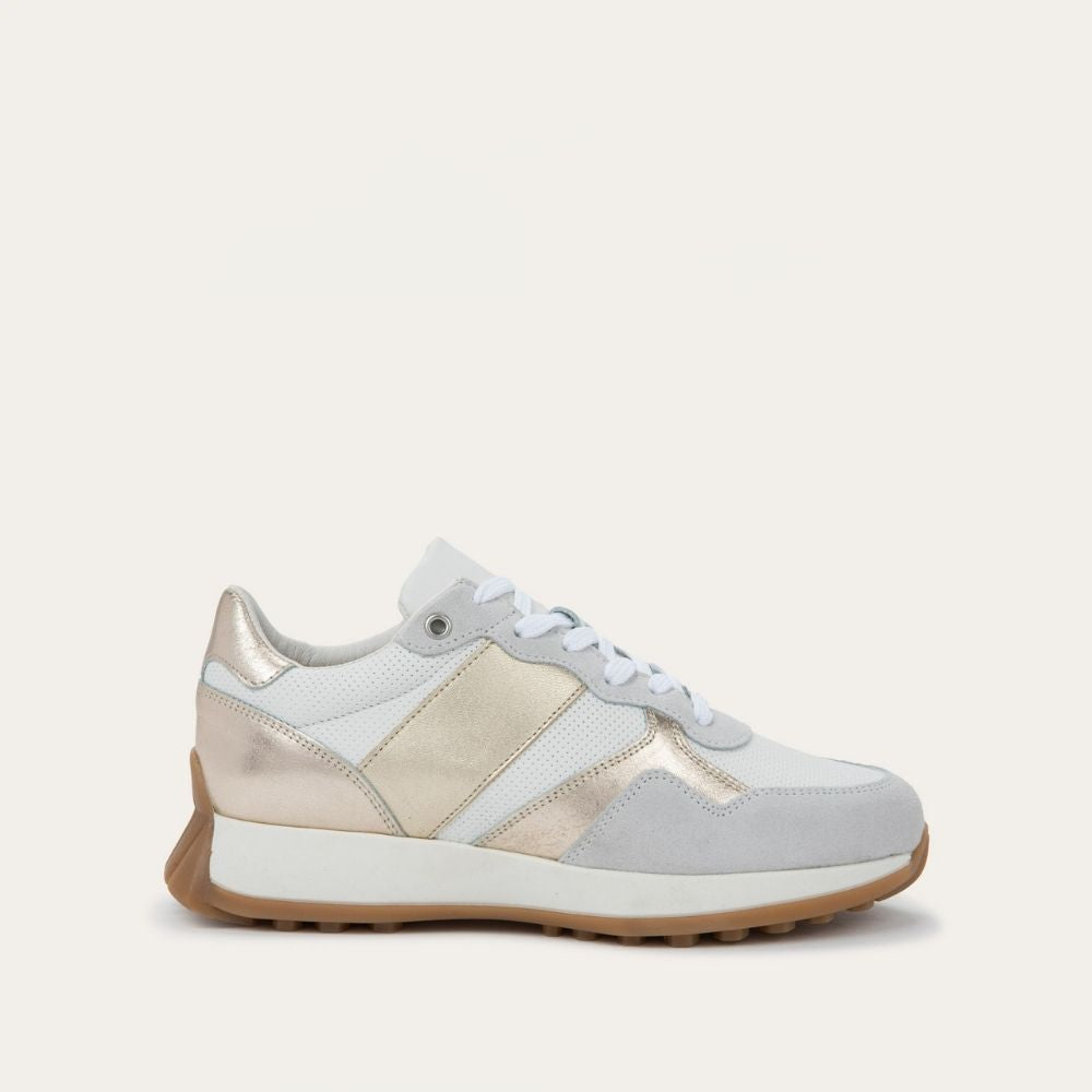 White/Gold/Rose Gold Combo With White Laces,35