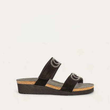 Black Velvet Nubuck/Black W/ Silver Rivets,35