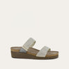 Beige W/ Silver Rivets/Mirror Lthr