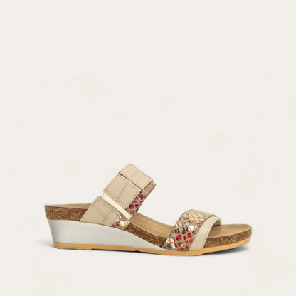 Soft Ivory Lthr/Golden Floral Lthr,35