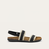 Soft Black Leather/Black/Ivory Stretch
