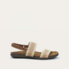 Latte Brown Leather/Sandy/Ivory Stretch