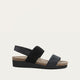 Shiny Black Leather/Black Elastic
