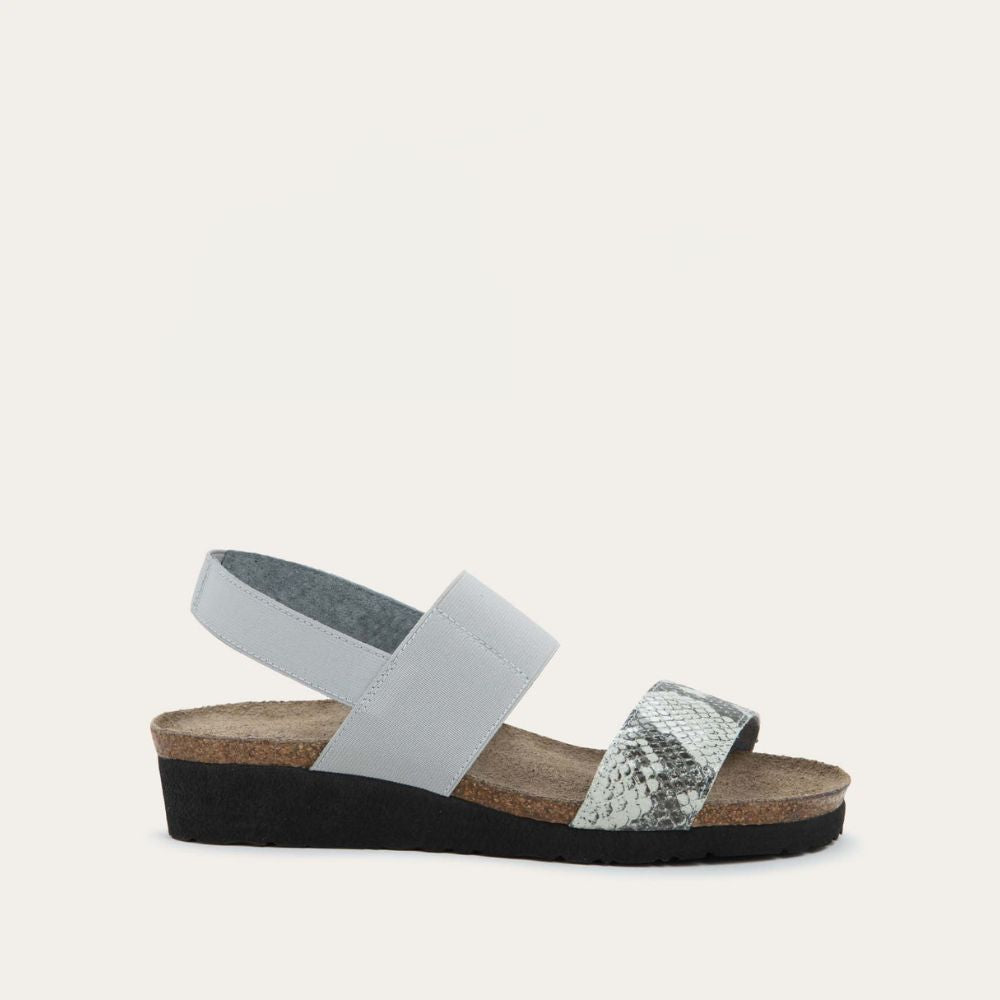 Black/White Python Suede/Light Gray Elastic,35