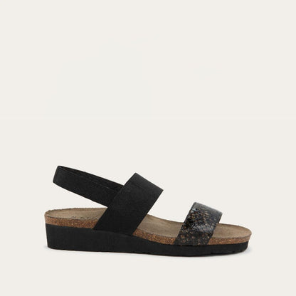 Reptile Patent Leather/Black Elastic,35