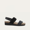 Shiny Black Leather/Black Elastic