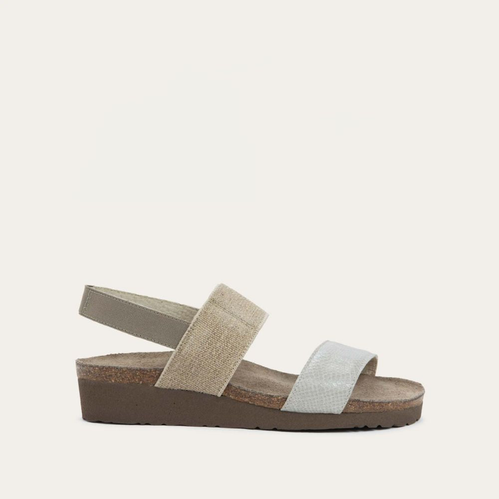 Beige Lizzard Leather/Beige Elastic,35