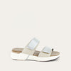 Soft Ivory Lthr/Soft Silver Lthr/Silver Gray Woven Strap
