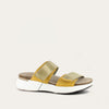 Marigold Lthr/Beige Woven Strap