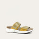 Marigold Lthr/Beige Woven Strap