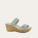 Teal Linen Leather