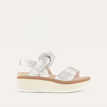 Soft Silver Lthr W/ Off White Sole,35