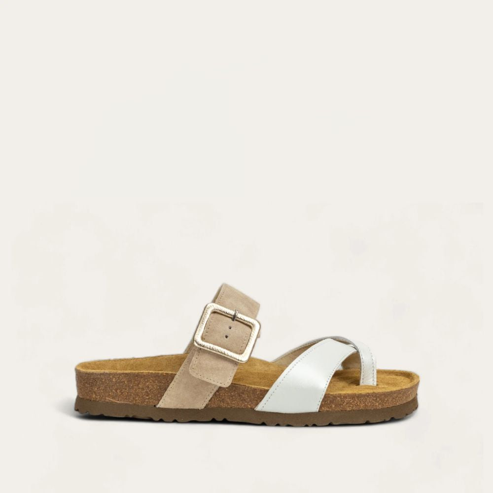 White Pearl Lthr/Sand Stone Suede,35